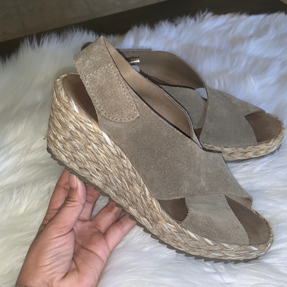 NWOT Pedro Garcia braided raffia wedge platform sandals size 38.5 - Picture 1 of 15